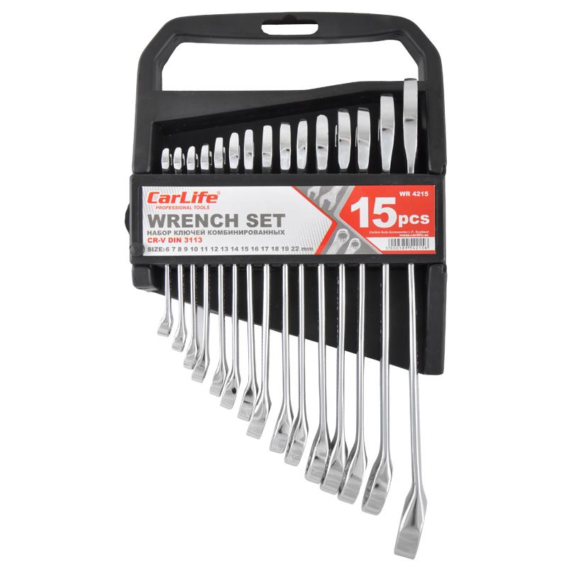 Набір ключів Carlife CR-V 6-22 мм 15 шт.