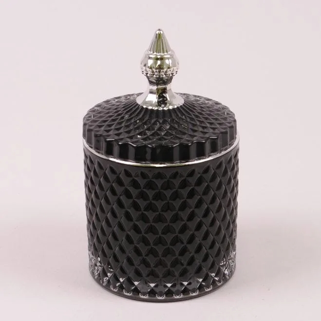 Емкость декоративная Flora с крышкой Черный (34072)