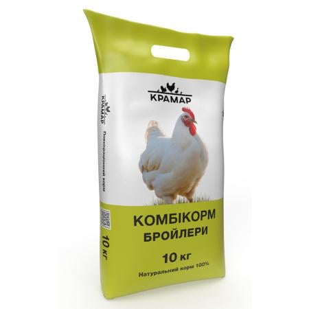 Комбикорм для бройлеров КРАМАР 25-45 дней гранула Финиш ПК 6-4 10 кг Комбикорм для бройлеров КРАМАР 25-45 дней гранула Финиш ПК 6-4 10 кг
