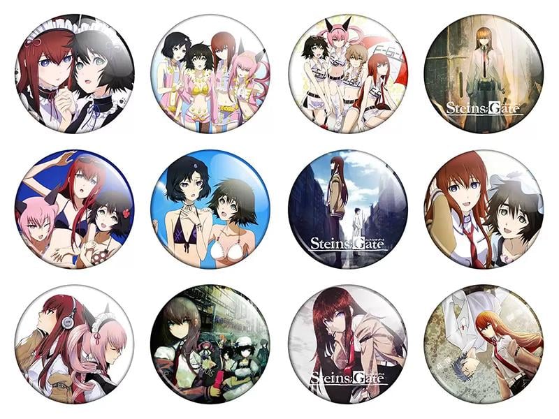 Набір значків Аніме Steins Gate 12 шт. (NZN00352)