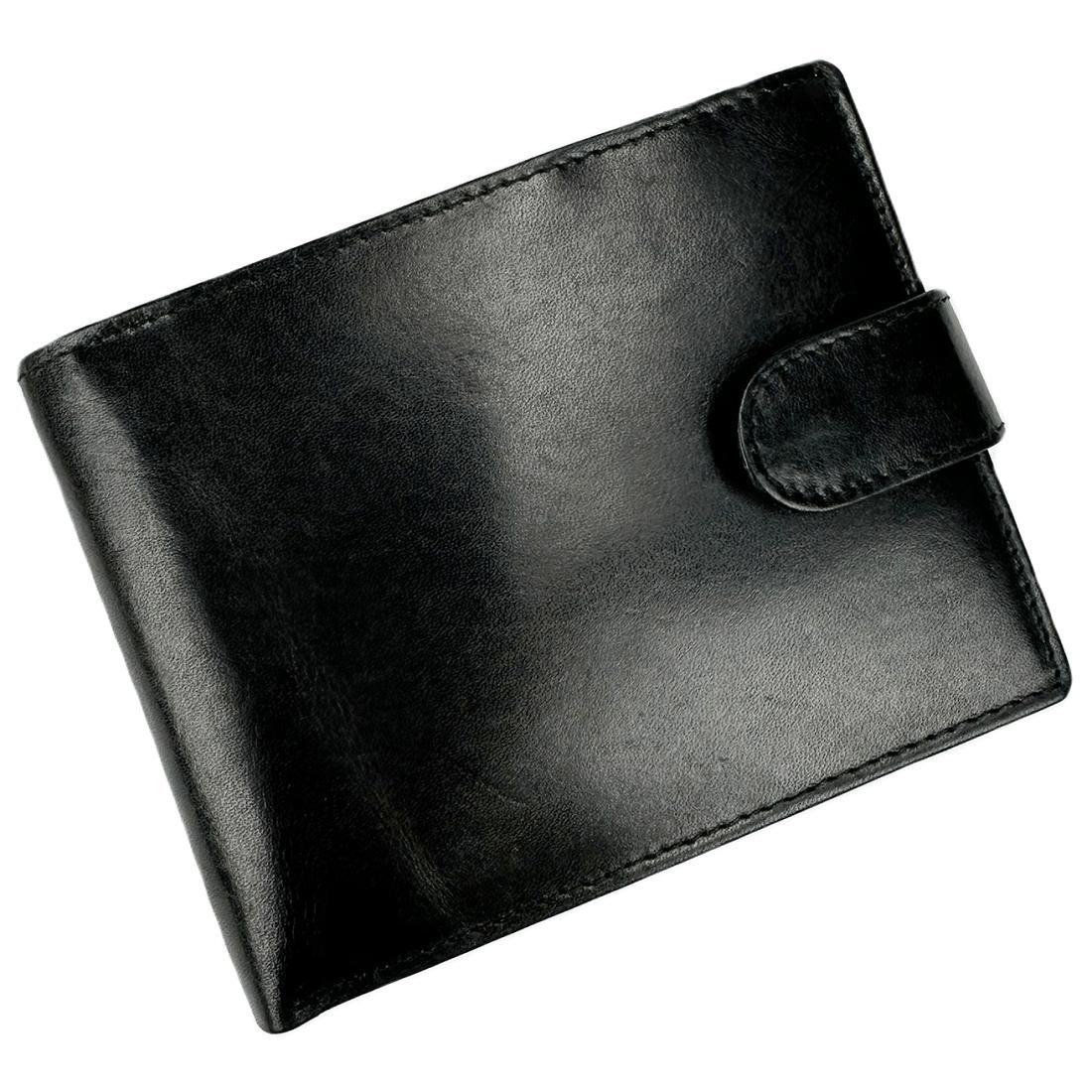 Портмоне Royal Bag Italy VT-101A на кнопке Черный (5995)