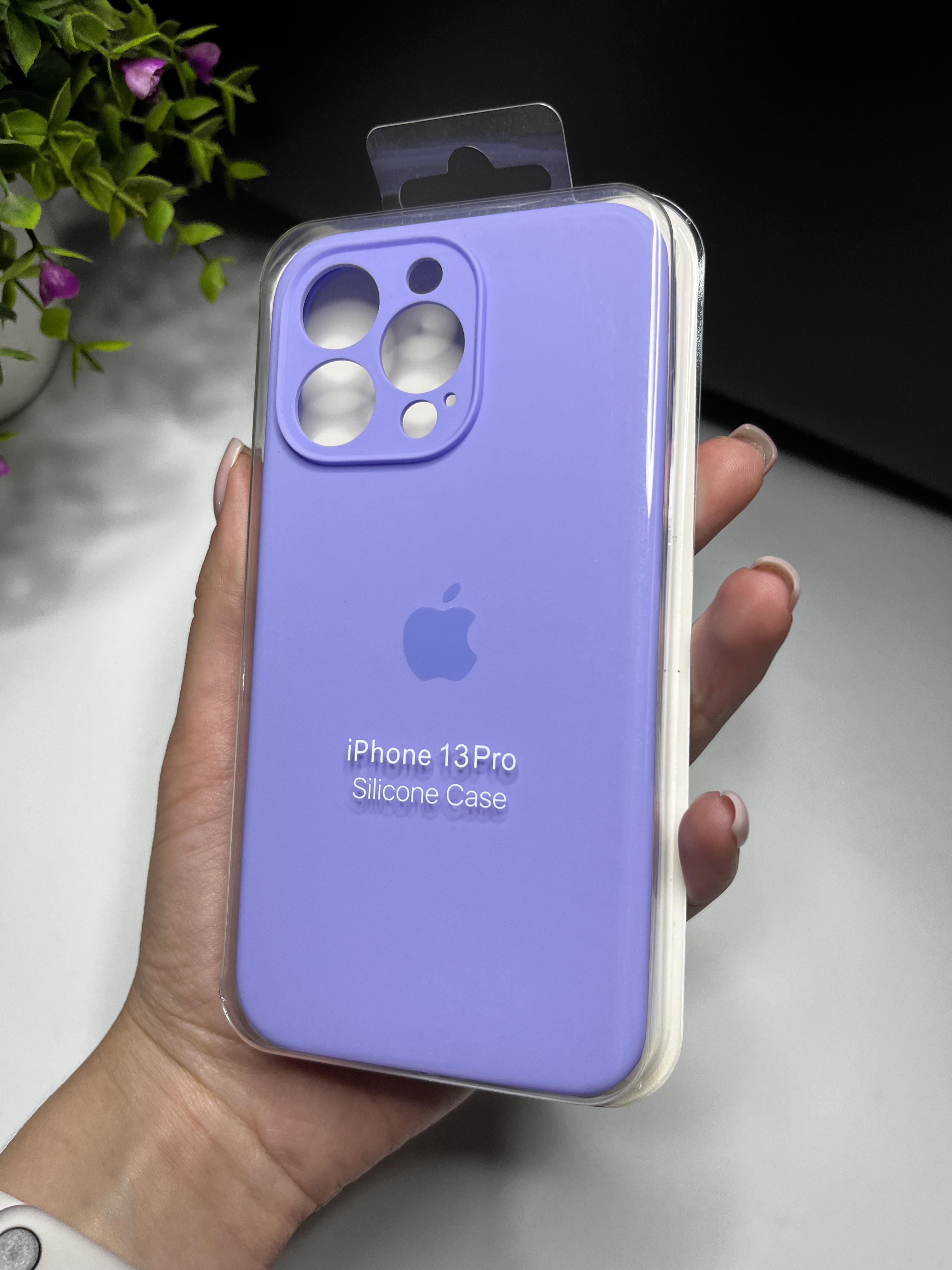 Чехол накладка на iPhone (Айфон) 13 Pro закрытый низ и закрытая камера silicone case full camera Apple
