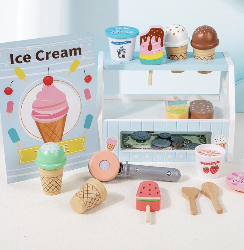 Дитячий ігровий набір Ice Cream Counter Морозиво дерев'яний (131) - фото 2 Дитячий ігровий набір Ice Cream Counter Морозиво дерев'яний (131) - фото 2