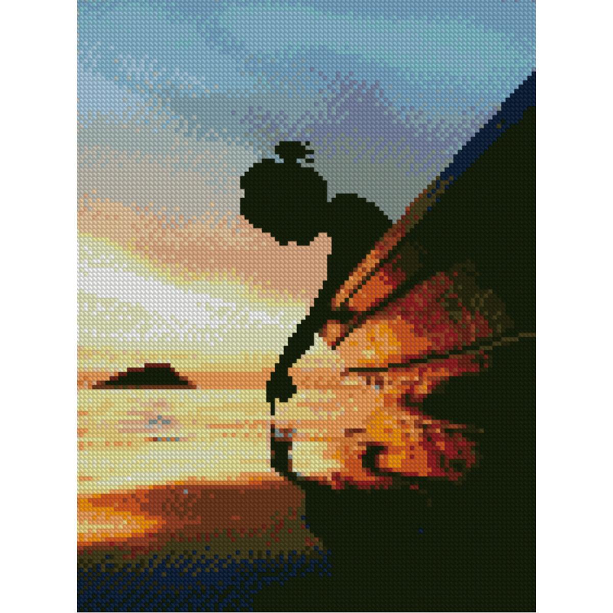 Алмазна мозаїка Strateg Преміум Доторкнутися до океану 30x40 см (HX169)