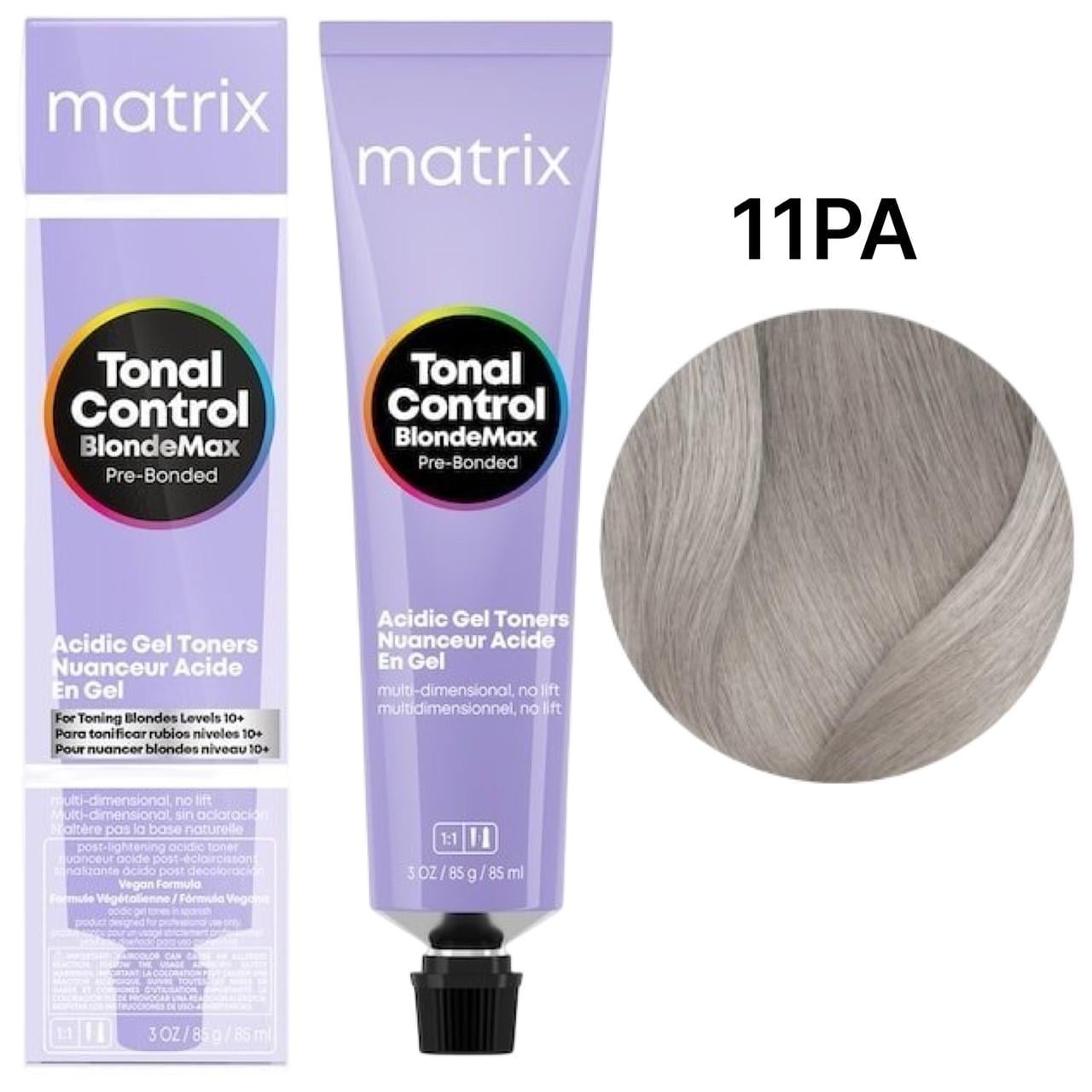 Тонер-краска гелевый на кислотной основе Matrix BlondeMax Tonal Control 11PA 90 мл