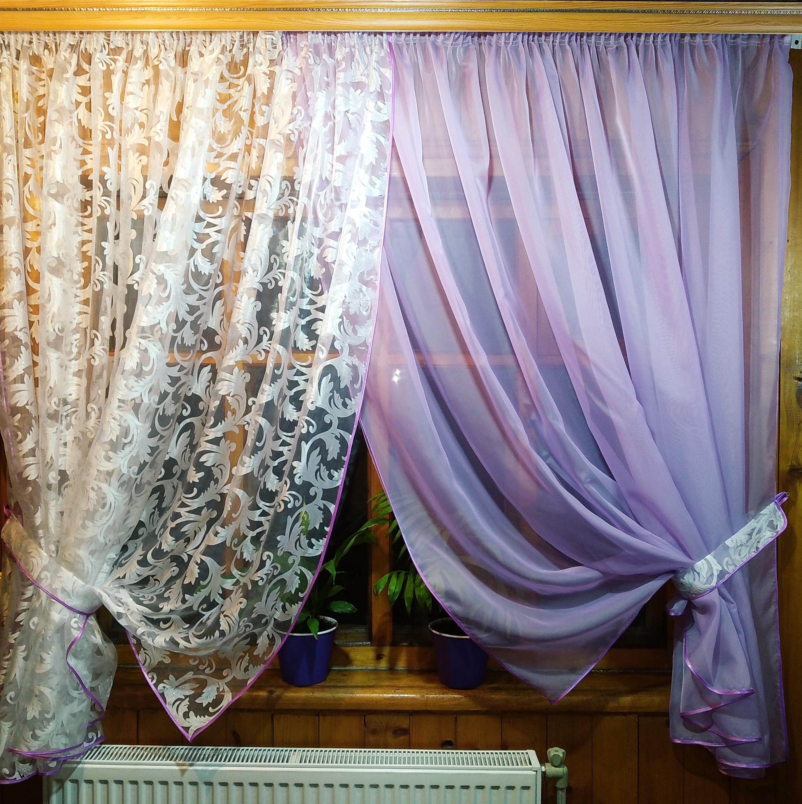 Занавеска Вероника вензель Сиреневый (1805249321)