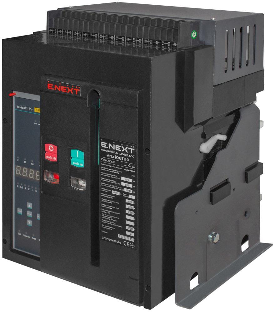 Выключатель автоматический воздушный E.NEXT e.industrial.acb.1600F.630 3Р 630А 50кА стационарный мотор-привод (i081110)