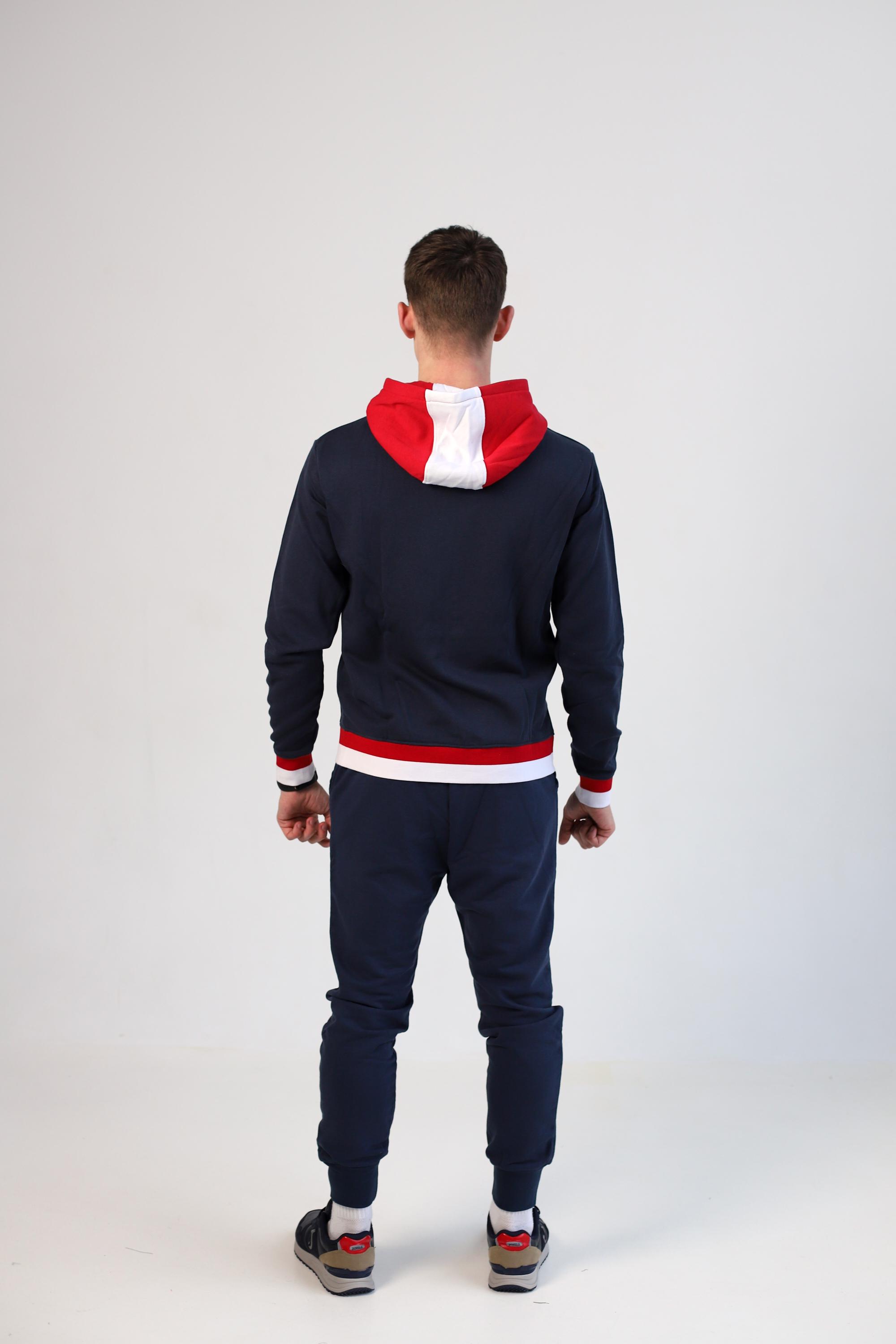 Олімпійка Joma 101963.336 Confort Ii Zip-Up Hoodie S Navy/Red (8424309572006) - фото 4