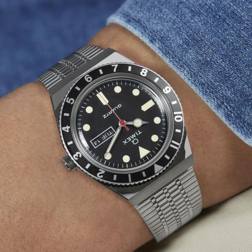 Наручний годинник чоловічий Timex Q Diver кварцевий Silver (Tx2u61800) - фото 5 Наручний годинник чоловічий Timex Q Diver кварцевий Silver (Tx2u61800) - фото 5