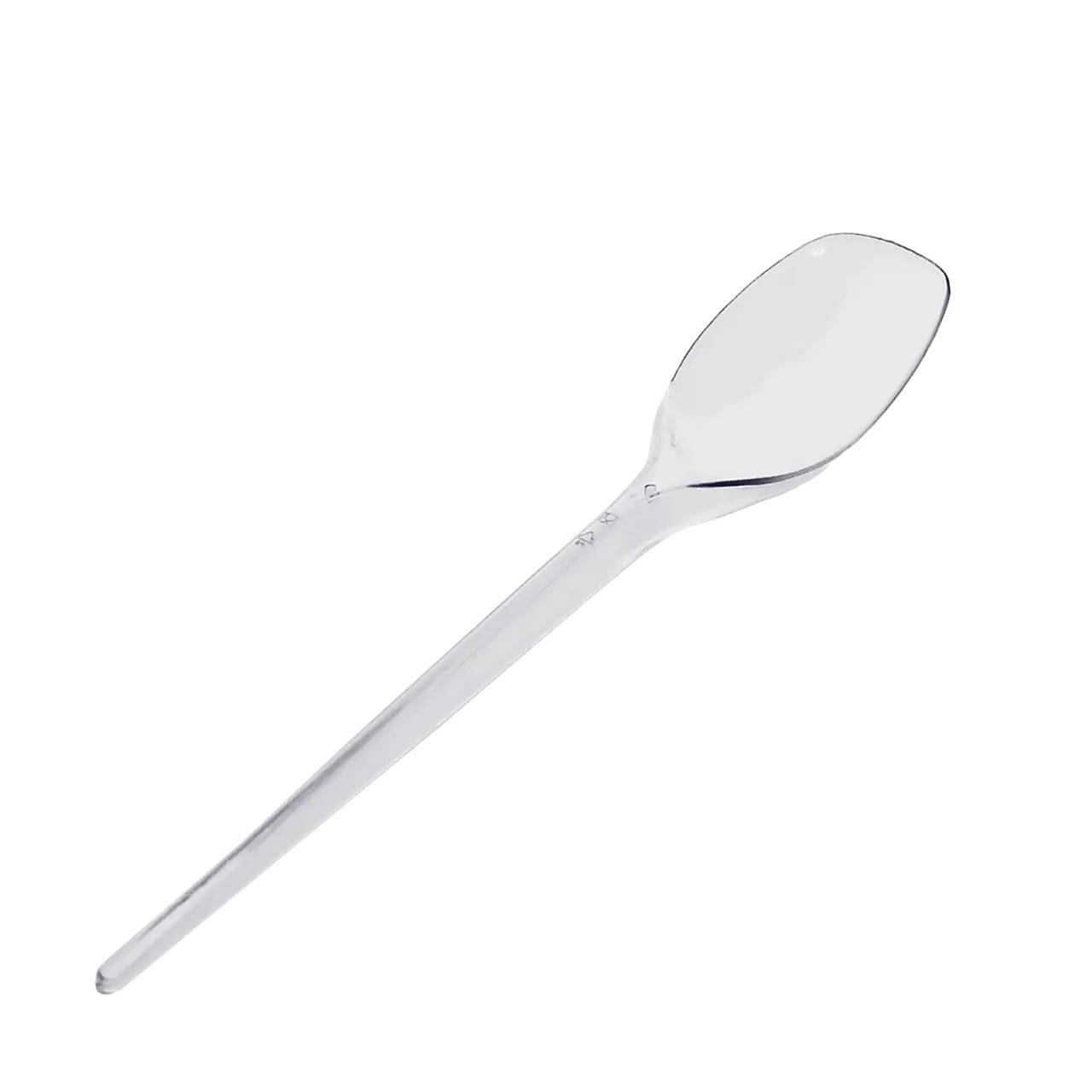 Ложка кофейная одноразовая 12 см 100 шт. в уп. Прозрачный (21068)