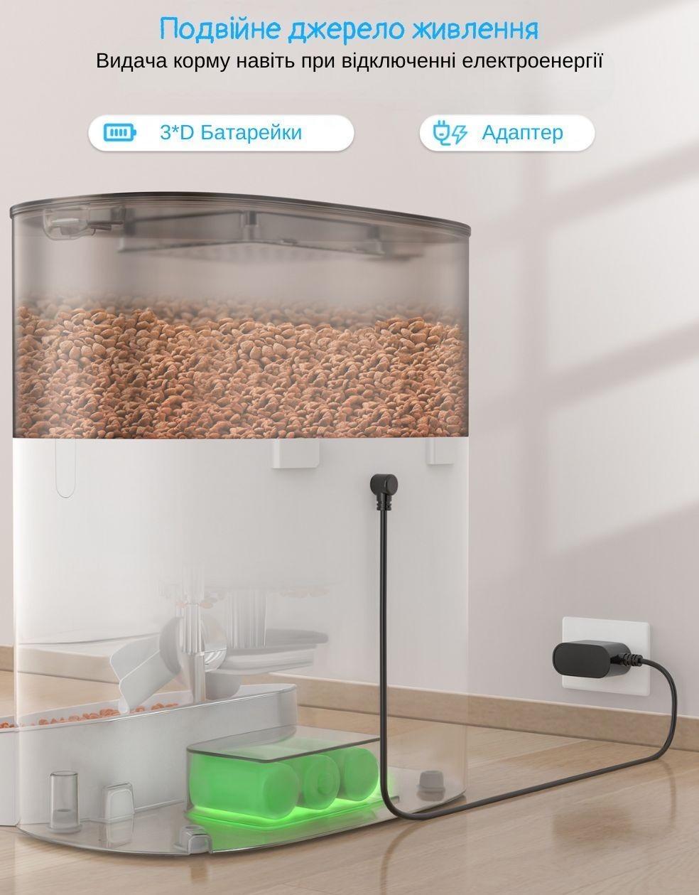 Годівниця автоматична для котів та собак HONEYGUARIDAN S56D 5,6 л Wi-Fi 2 миски (1736839585) - фото 9 Годівниця автоматична для котів та собак HONEYGUARIDAN S56D 5,6 л Wi-Fi 2 миски (1736839585) - фото 9