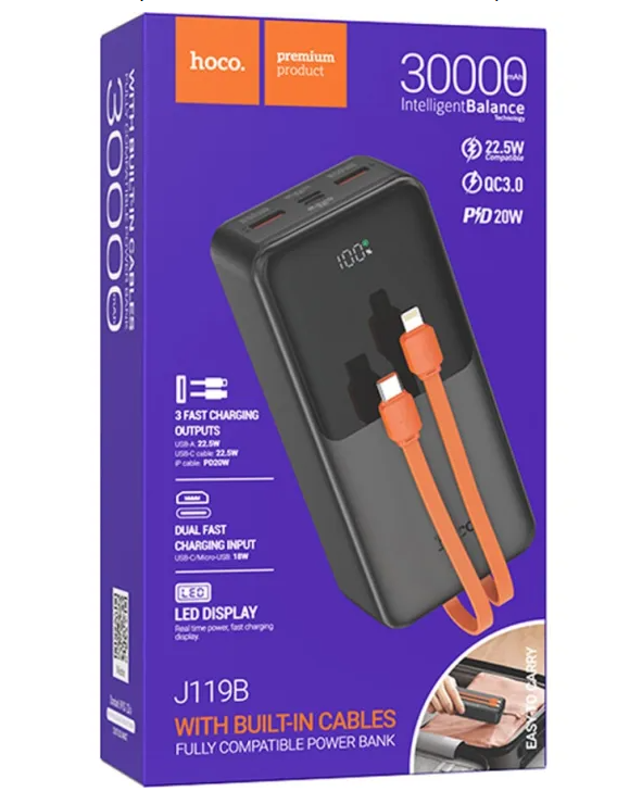 Повербанк Hoco J119B 30000 mAh - фото 1