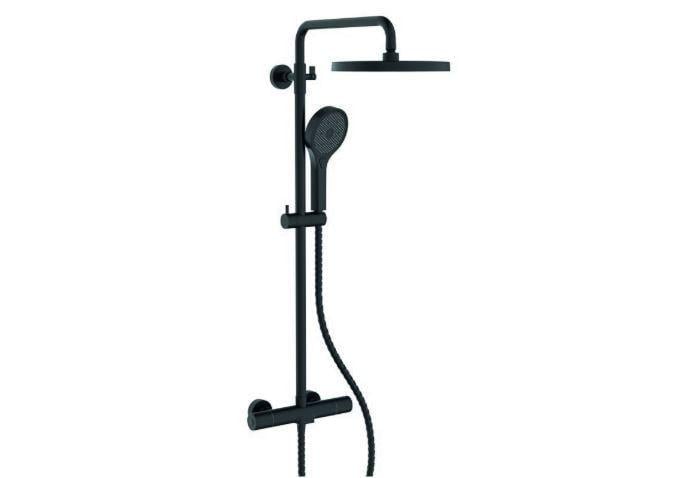 Душевая колонна KOER KB-55013-05 с термостатическим смесителем Черный (KR4731)