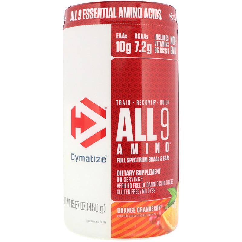 Аминокислота Dymatize All9 Amino 450 г Апельсин-клюква (5346V9416) Аминокислота Dymatize All9 Amino 450 г Апельсин-клюква (5346V9416)