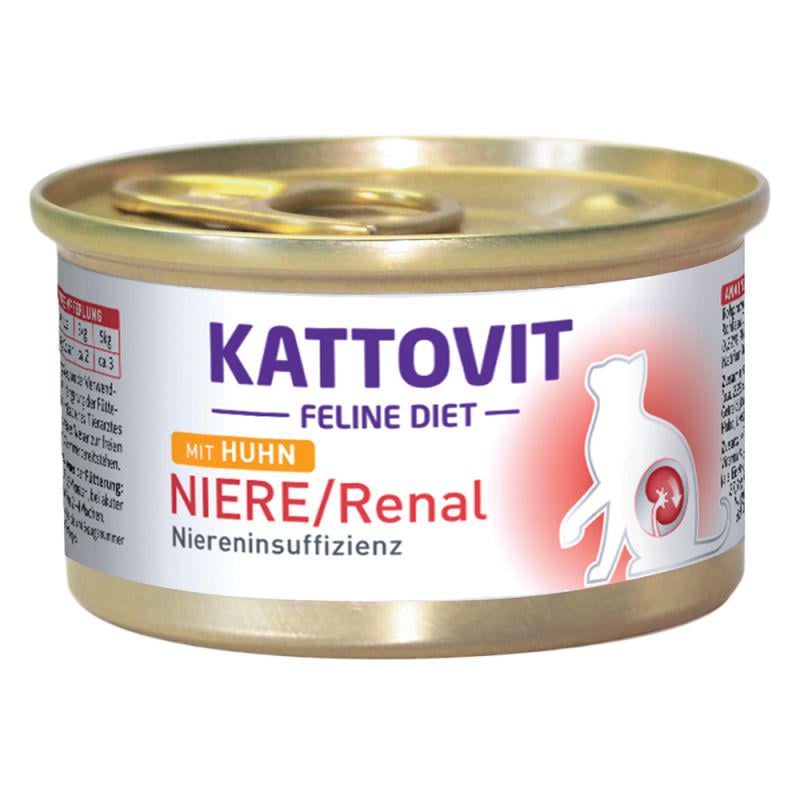 Диетический корм для кошек Kattovit Niere/Renal Huhn (с курицей) 85 г