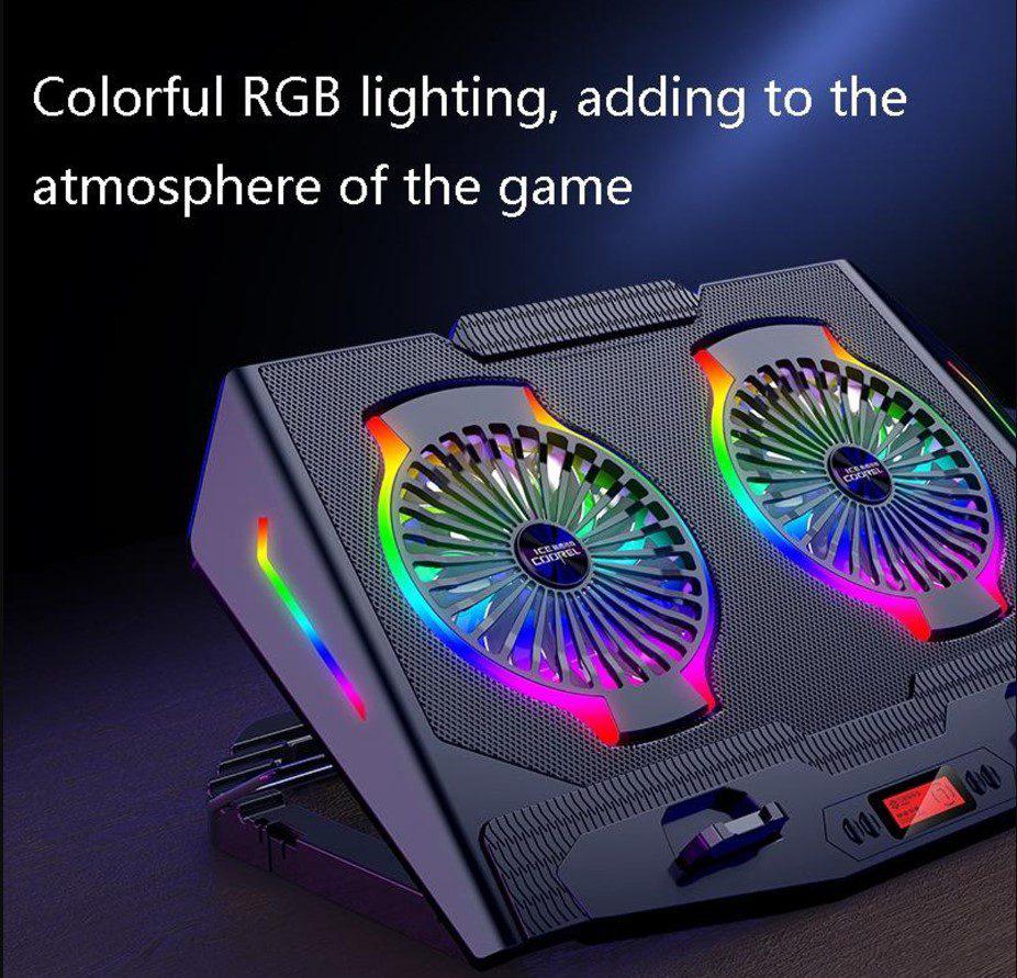 Підставка для ноутбука охолоджувальна Ice Coorel N10 RGB 15-21'' (58548) - фото 6