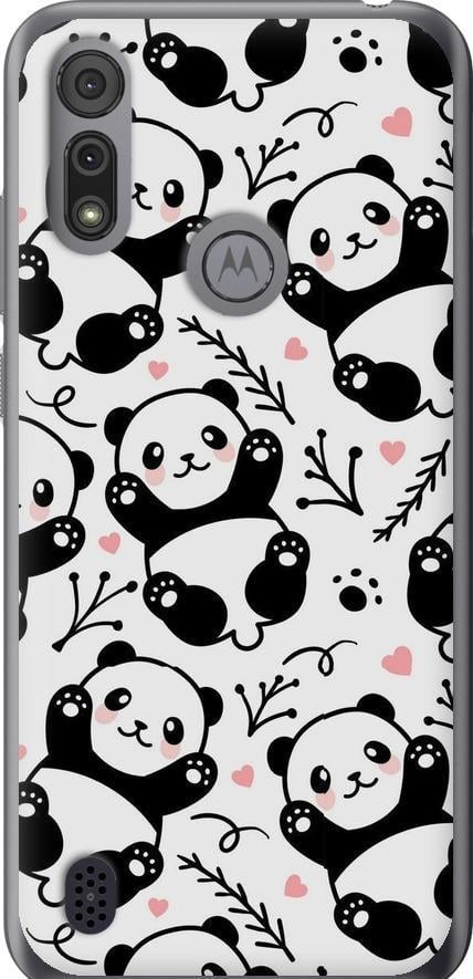 Чехол на Motorola E6s Панды (4318u-2001-42517)