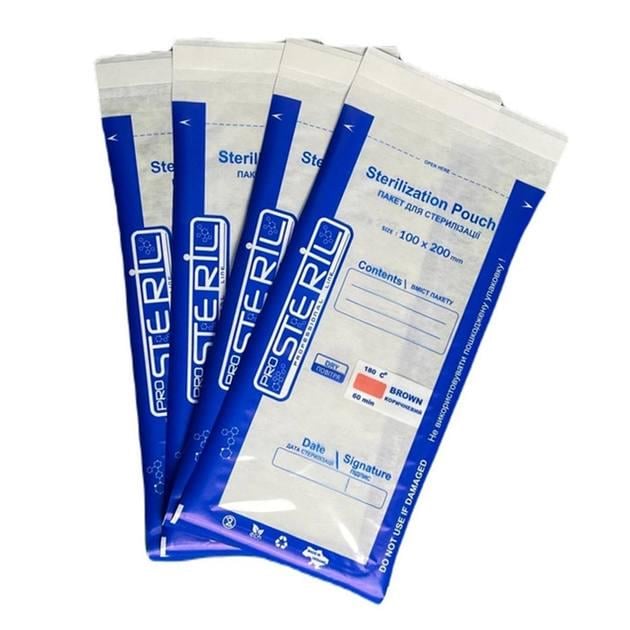 Крафт-пакеты Pro Steril 100х200 мм 100 шт. Прозрачный
