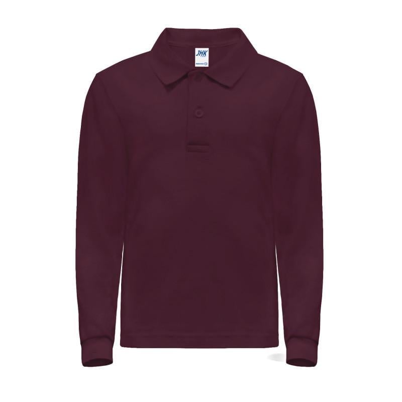 Поло детское JHK KID POLO LS 12/14 Бордовый (BU) Поло детское JHK KID POLO LS 12/14 Бордовый (BU)