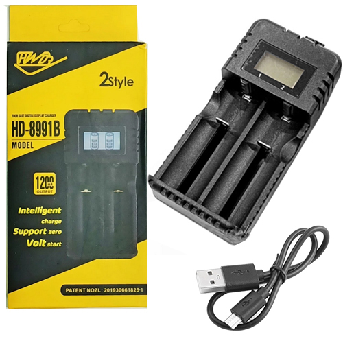 Зарядний пристрій з екраном USB HD-8991B 18650/16340/26650 з екраном