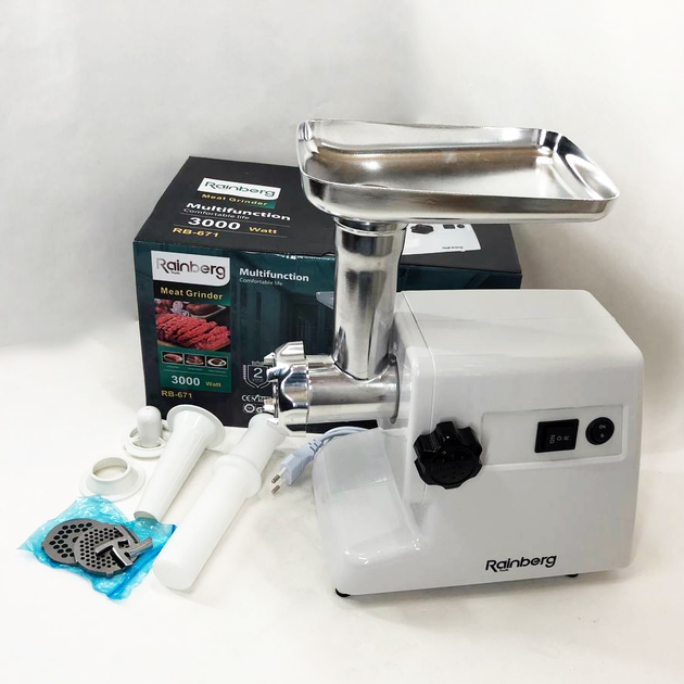 М'ясорубка Rainberg RB-671 3000 Вт (0193) - фото 5 М'ясорубка Rainberg RB-671 3000 Вт (0193) - фото 5