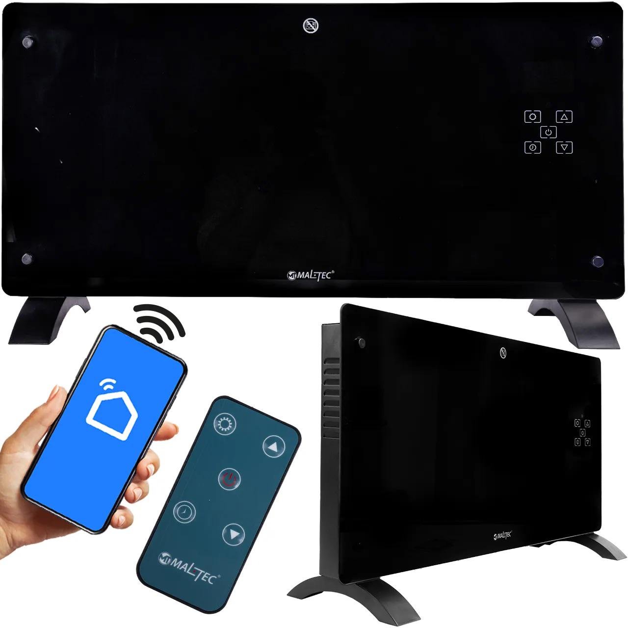 Обігрівач скляний конвекційний Maltec Eco з термостатом та пультом 2000 Вт (CH7000) - фото 9