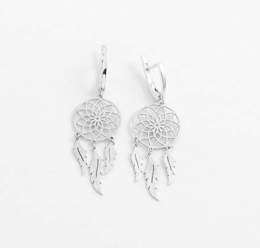 Серьги из серебра Maxi Silver 9631 Оберег Ловец снов (89631)