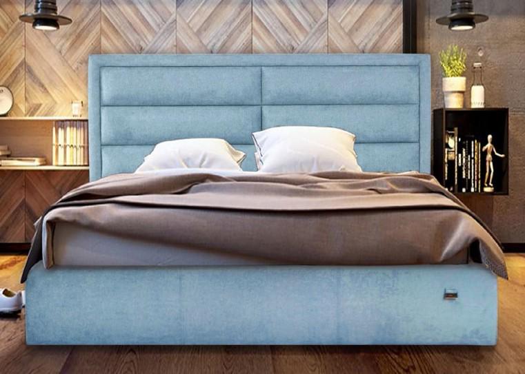 Кровать с подъемным механизмом Orlando Comfort Jeans 140х190 Синий