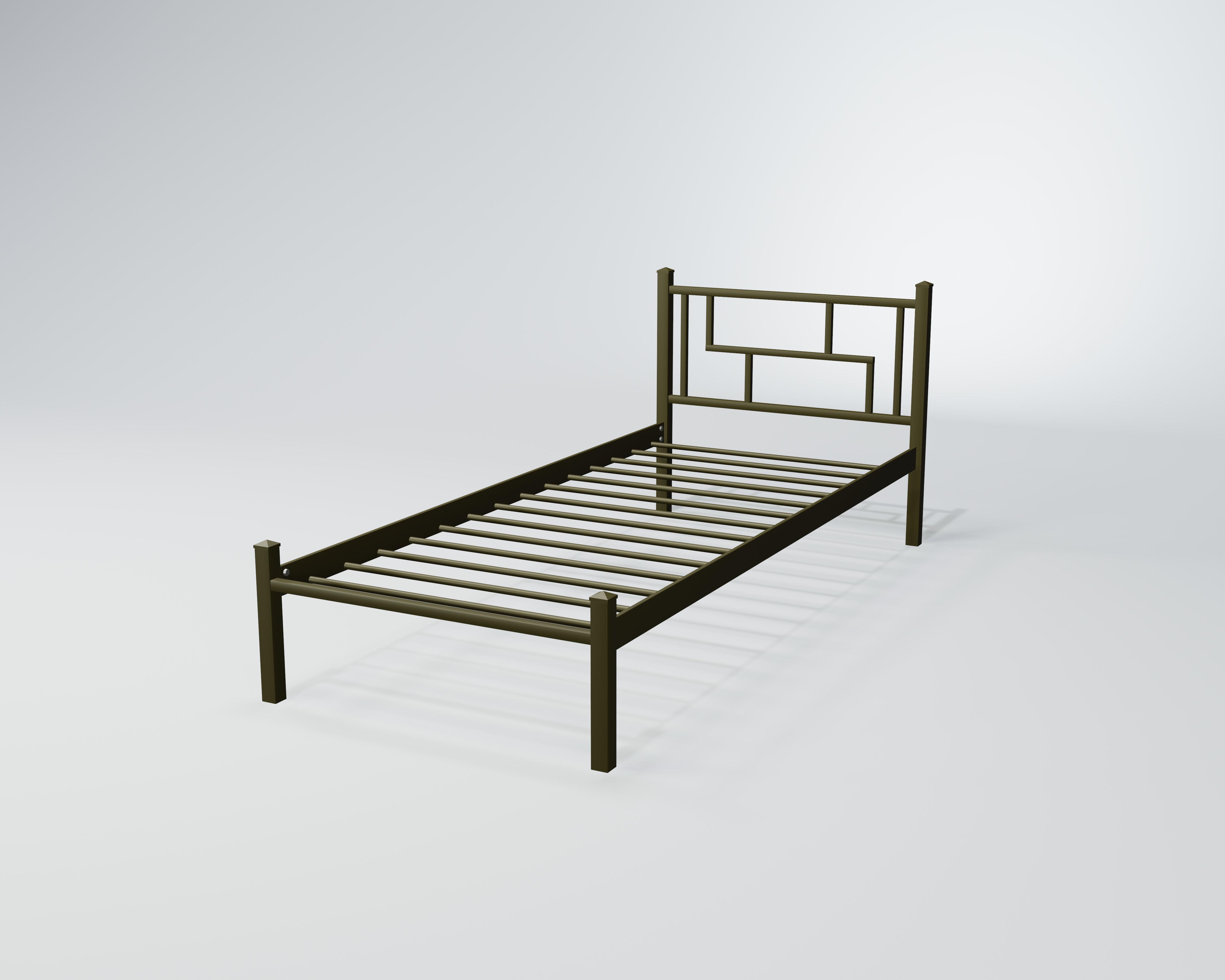 Кровать металлическая Амис Мини 90x190 см Черный/Золотой