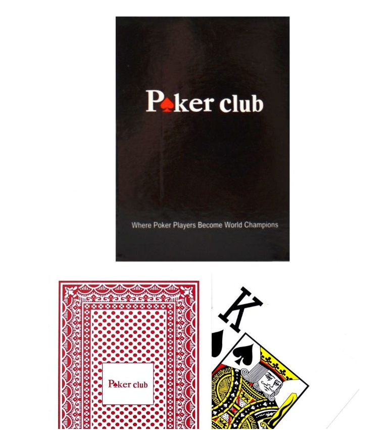 Карти гральні покерні пластикові Poker Club 54 Червона рубашка (110) - фото 2