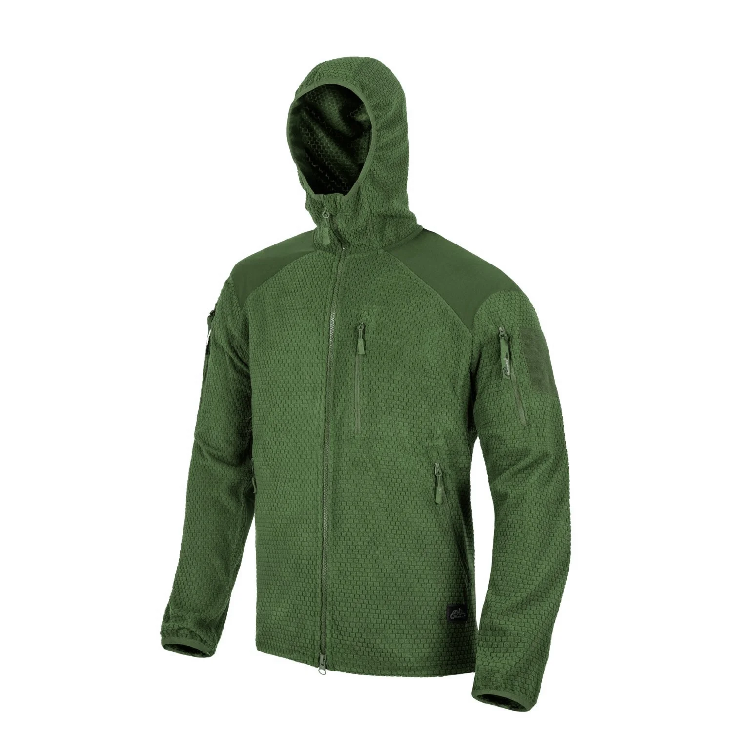 Кофта флісова Helikon-Tex Alpha Hoodie Jacket Grid Fleece M Olive (BL-ALH-FG-02-B04) - фото 5