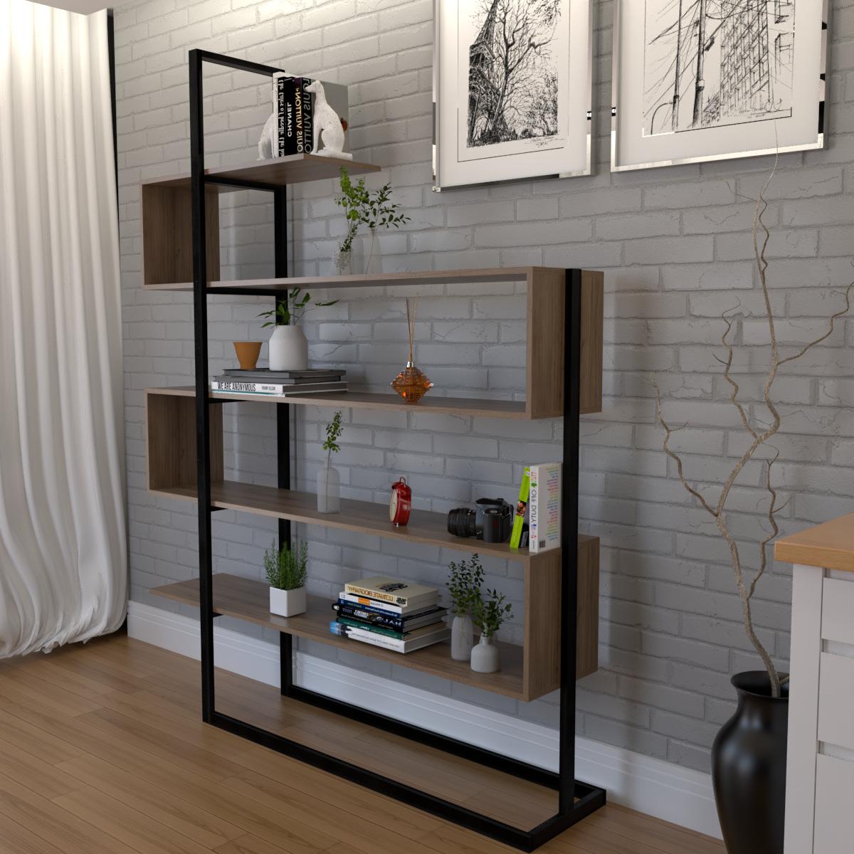 Стеллаж EcoLoft Ардена DSP-1284-4 в стиле лофт Монтеверде (DSP-1284-4)