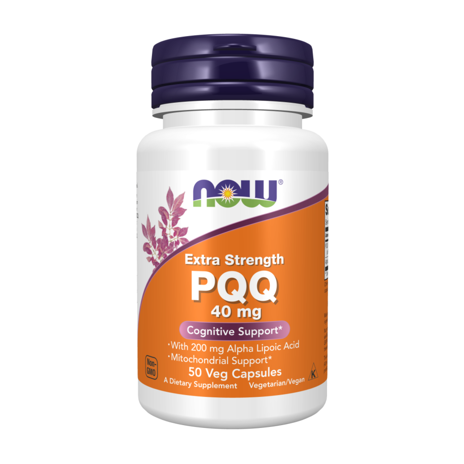 Дієтична добавка Now Foods Extra Strength PQQ Пірролохінолінхінон посилений 40 мг 50 капс. (CO002796)