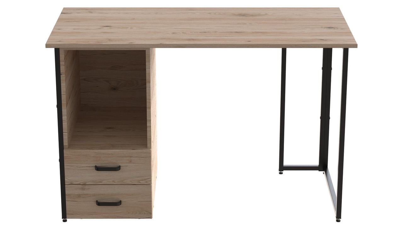 Компьютерный стол Ferrum-decor Отто ДСП 32 мм 75x140x60 см Черный/Дуб Сан-Марино (FRD-103589)