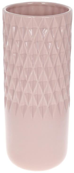 Ваза керамическая Stone Flower 12x12x31 см Пепел розы глянец (BD-733-523)