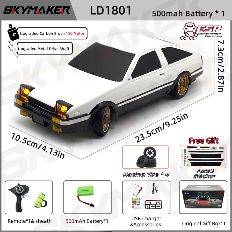 Машинка дрифт на радіокеруванні Toyota AE86 (LD1801) - фото 6 Машинка дрифт на радіокеруванні Toyota AE86 (LD1801) - фото 6