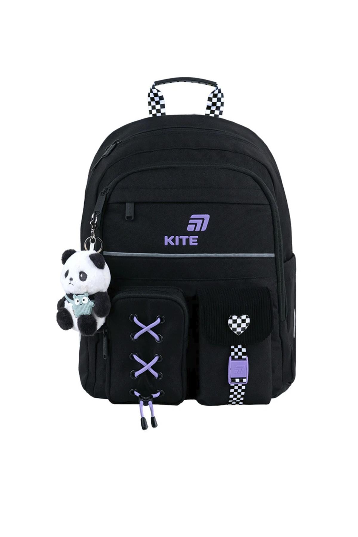 Рюкзак школьный ортопедический KITE Education Panda Love K26-584M-2 Рюкзак школьный ортопедический KITE Education Panda Love K26-584M-2