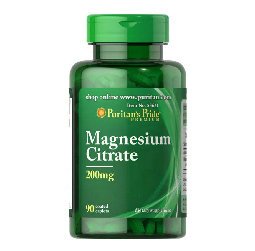 Микроэлемент Магний Puritan's Pride Magnesium Citrate 200 мг 90 Caplets