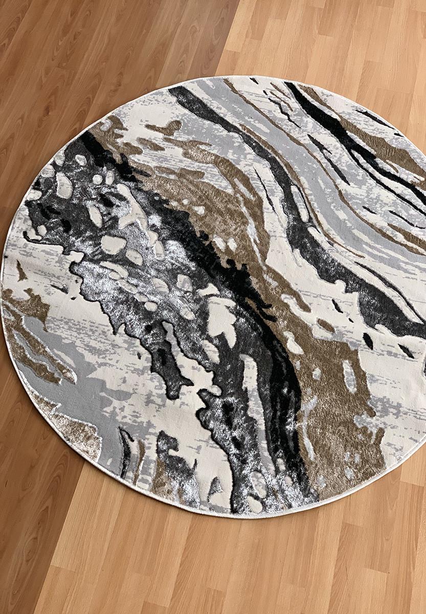 Ковер с коротким ворсом Palermo ND53D круг 150x150 см Cream (98971515)