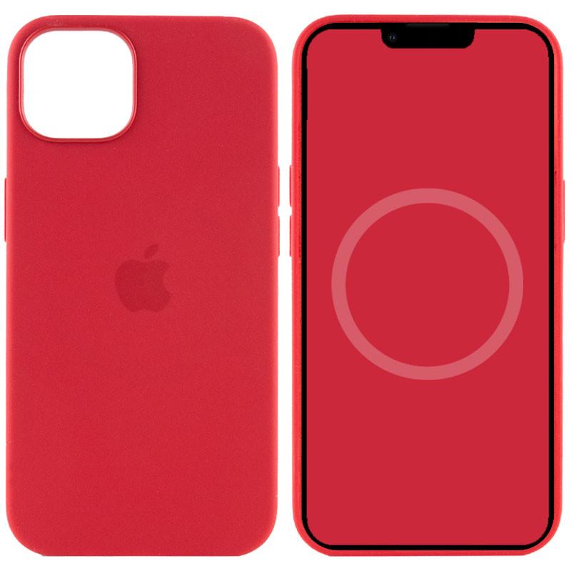 Противоударный чехол Silicone case AAA full with Magsafe and Animation для Apple iPhone 13 6.1" Красный/Red