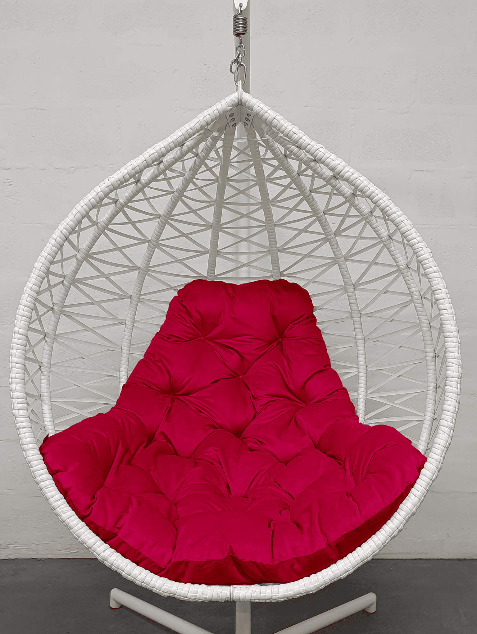 Подушка для кресла-кокона велюр 4 Маковый красный (5898) - фото 1 Подушка для кресла-кокона велюр 4 Маковый красный (5898) - фото 1