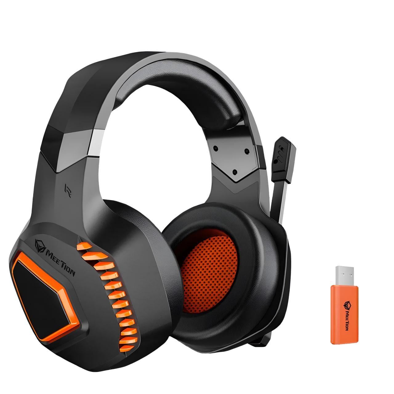 Наушники игровые с микрофоном беспроводные HiFi Meetion BTH014 Черный (29853289)