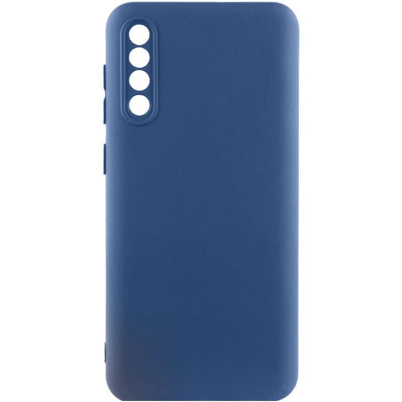 Противоударный чехол TPU GETMAN Liquid Silk Full Camera для Samsung Galaxy A50 (A505F) / A50s / A30s Синий/Navy Blue