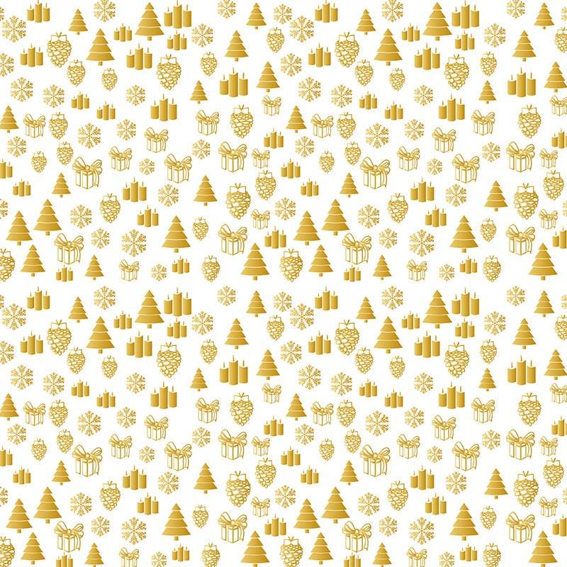 Бумага подарочная мелованная LOVE&HOME Елки 70 г/м2 0,7x1 м Gold (1PAPPR31)