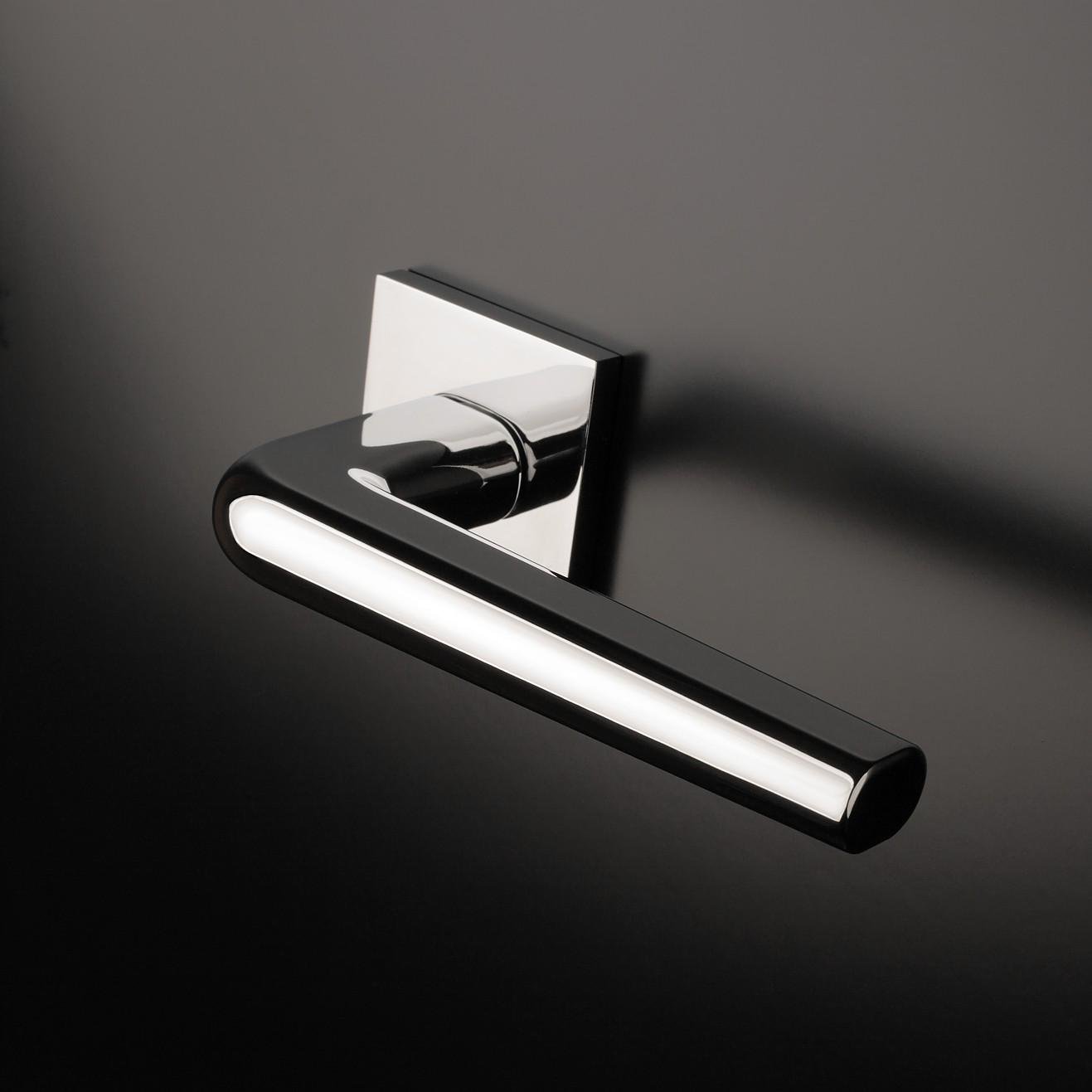 Дверная ручка APRILE Funkia Q 7S тонкая розетка Хром полированный