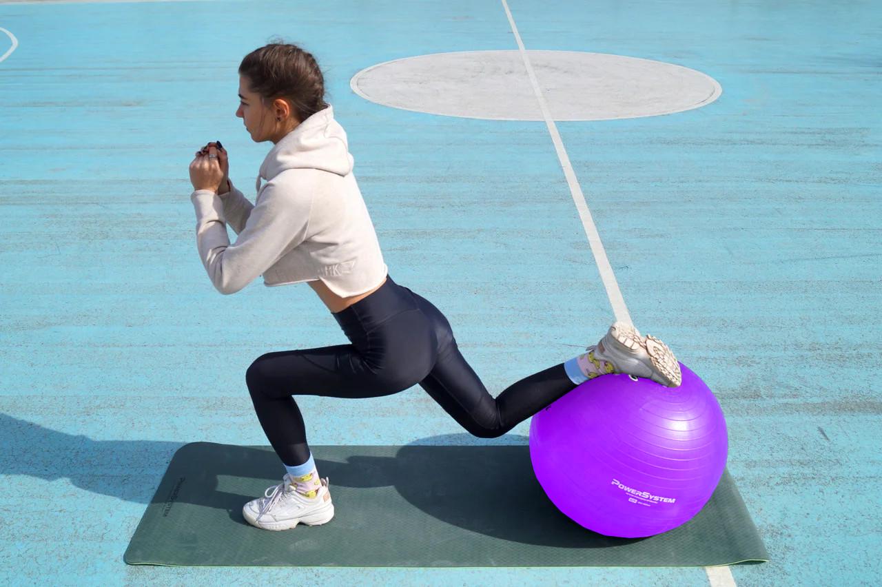 М'яч для фітнесу та гімнастики Power System PS-4012 65 см Фіолетовий (823875190) - фото 6 М'яч для фітнесу та гімнастики Power System PS-4012 65 см Фіолетовий (823875190) - фото 6