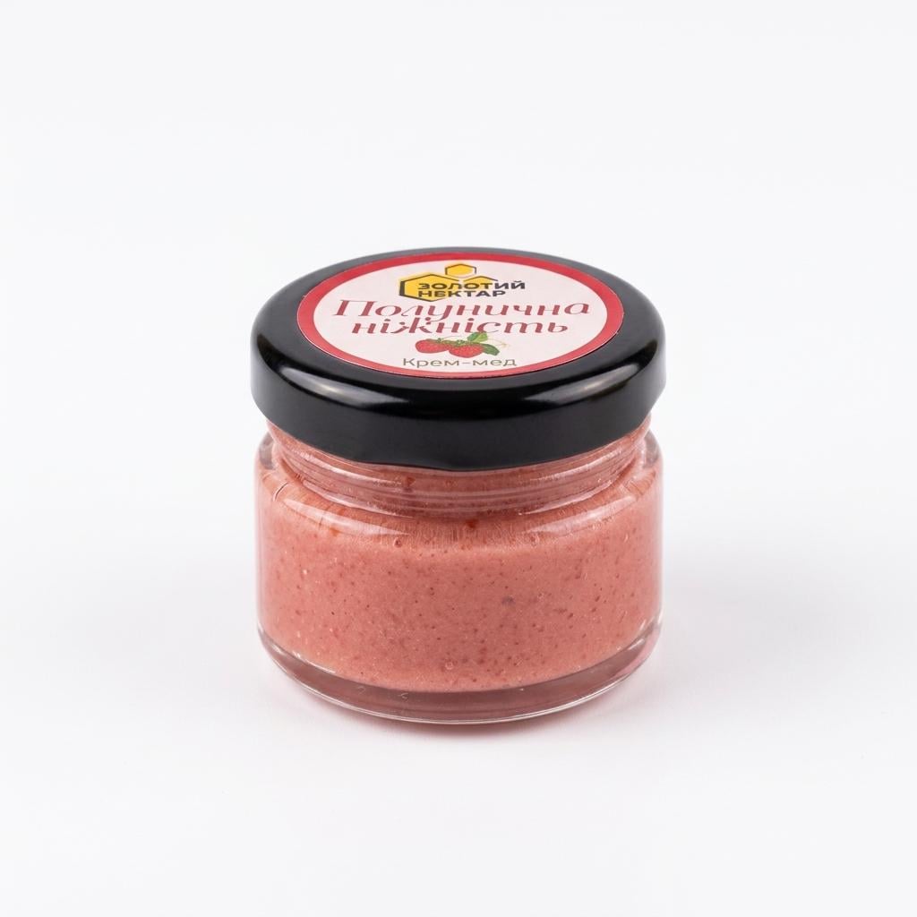 Крем-мед Золотой Нектар Клубничная нежность натуральный медовый десерт 50 г Крем-мед Золотой Нектар Клубничная нежность натуральный медовый десерт 50 г