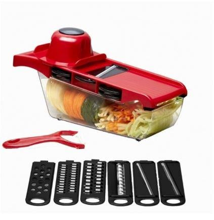 Терка-овочерізка Mandoline Slicer 6в1 з контейнером - фото 4