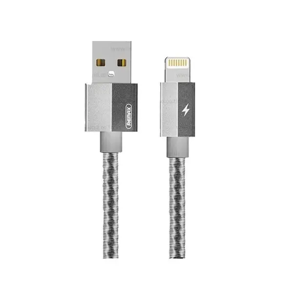 Кабель Remax RC-110i USB Lightning Gefon 1 м Серебреный (6954851288251)