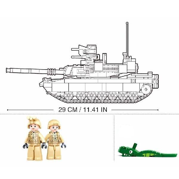 Конструктор детский SLUBAN M38-B0892 Военный танк Абрамс 781 деталь - фото 3